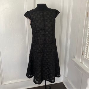 Anne Klein black cap sleeve dress size 4